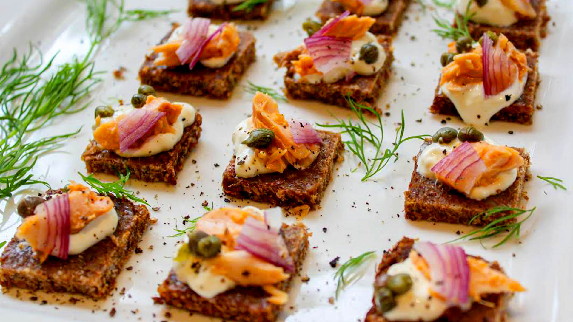 Smoked Salmon and Caper Canapes
