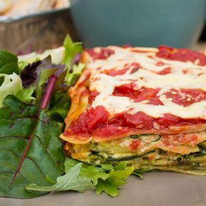 Tuna pinenut and spinach lasagna