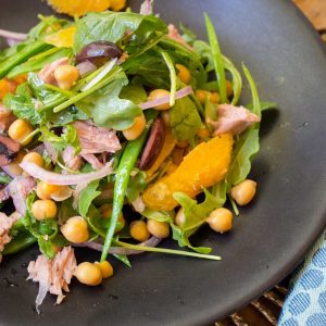 Tuna rocket orange and chickpea salad