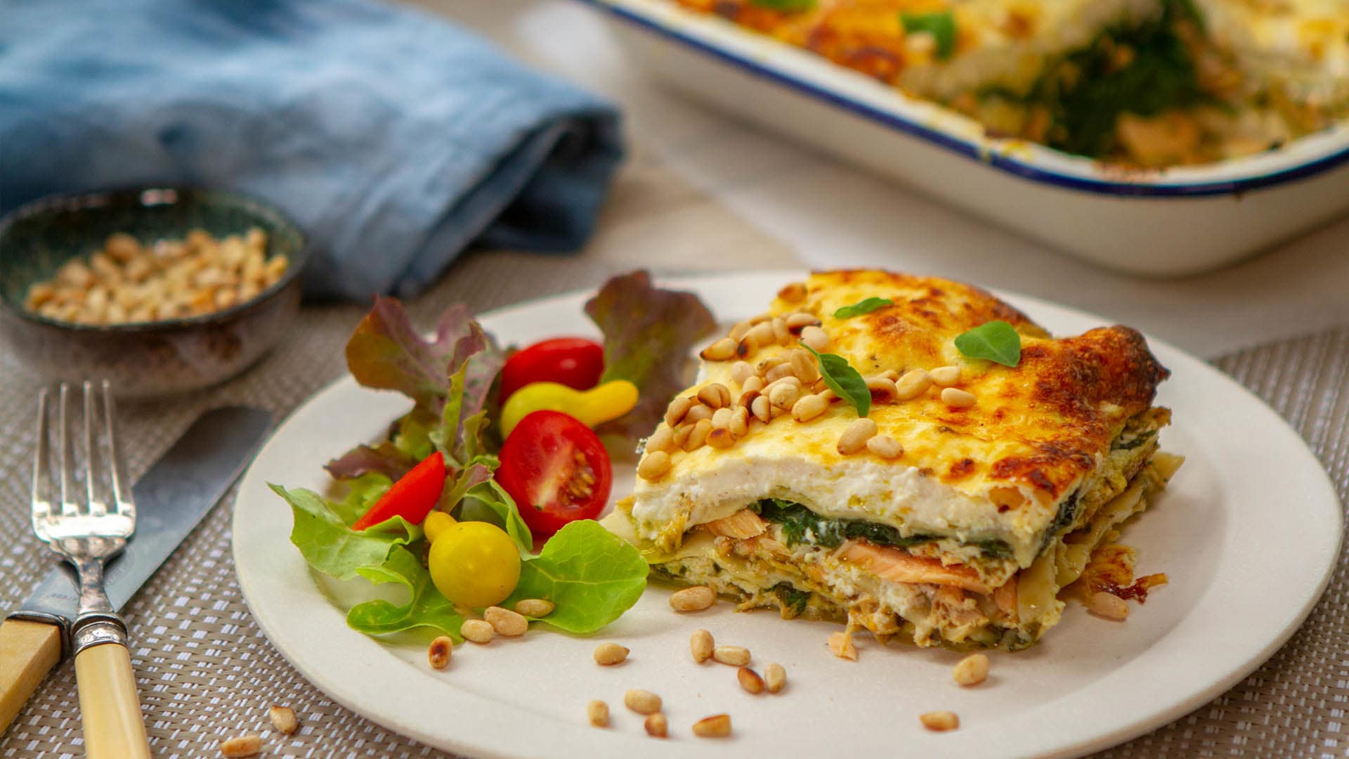 Salmon pesto ricotta lasagna Seafood Experts