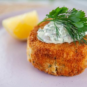 Tasty Salmon Cakes with Tangy Tartare